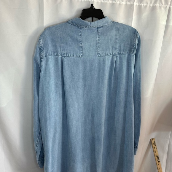 Soft Surroundings Sky Blue Denim Shirt - Picture 13 of 15